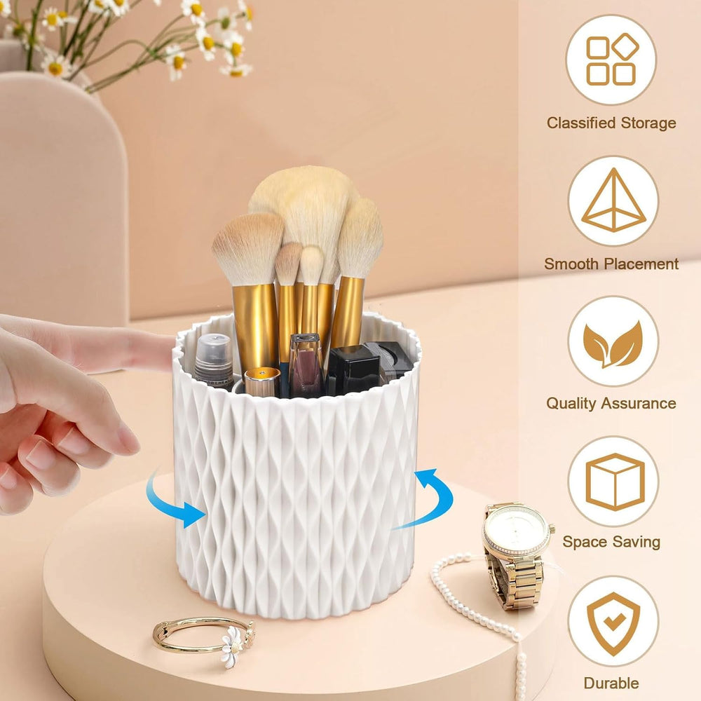 MumdoYAL Schminktisch Organizer，Badezimmer Organizer，Skincare Organizer，360° drehbare Aufbewahrung, geeignet für Frisiertisch, Schlafzimmer und Badezimmer (einzeln)