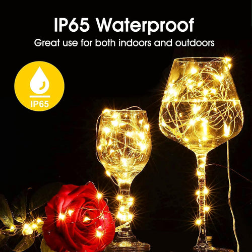 LED Lichterkette USB, 10M 100LED Kupferdraht Lichterkette Innen, Warmweiß