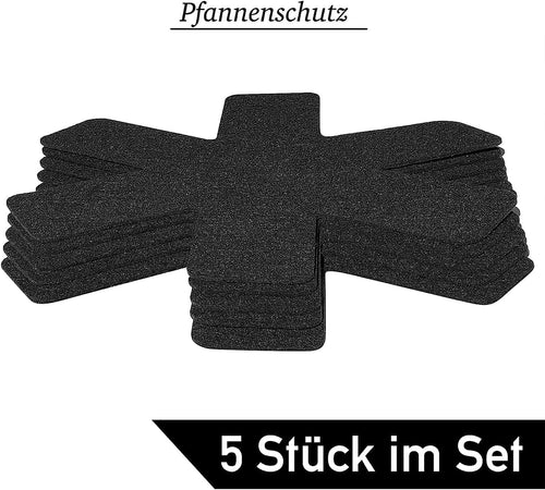 Pfannenschoner - Pfannenschutz Filz 5 Stück Stapelschutz, 38 cm Extra Dicke Topfuntersetzer Anpassbare Größe Topfschoner (5er)