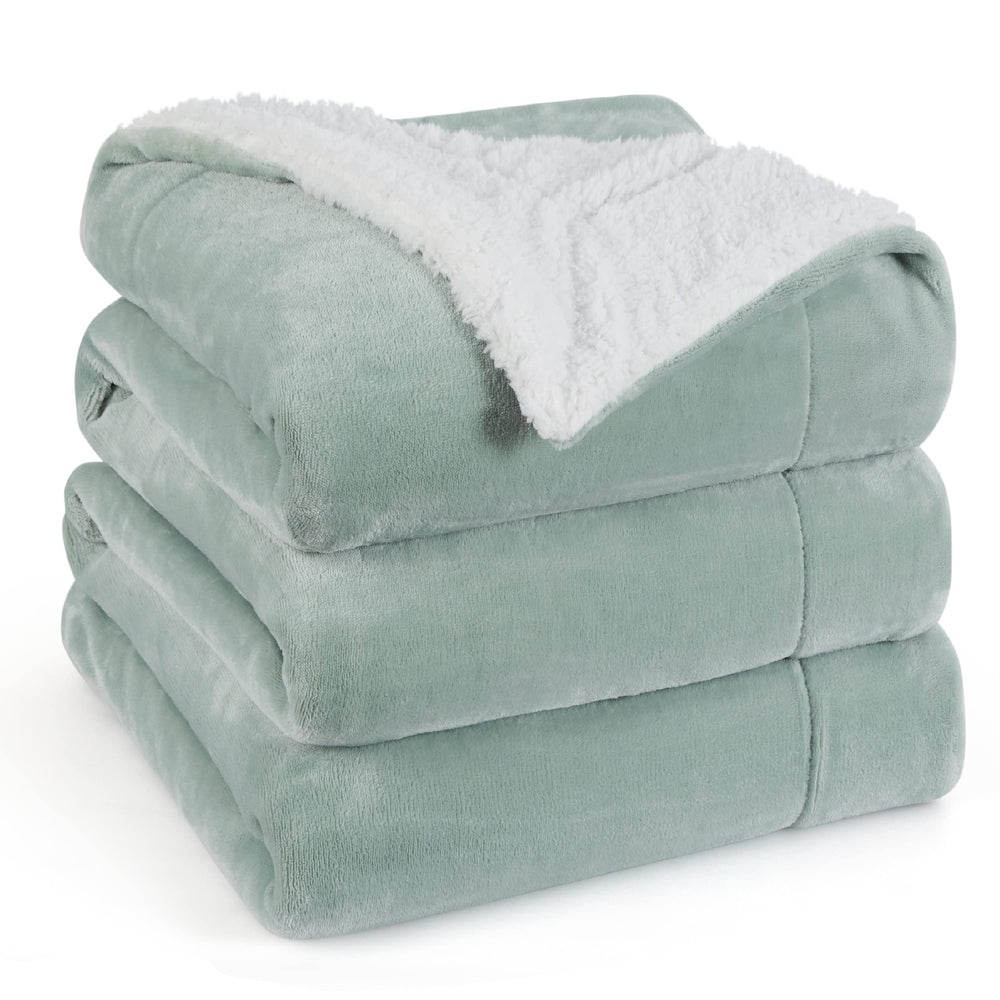 BEDSURE Sherpa Kuscheldecke Flauschig 150x200 - Sofadecke, Grau
