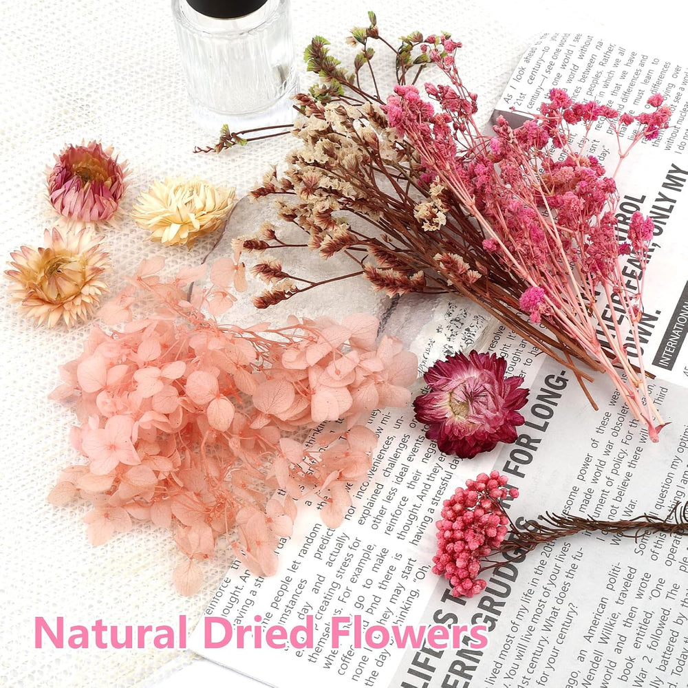 Klein Trockenblumen Zum Basteln,Natürliche Getrocknete Blumen Deko Rosa