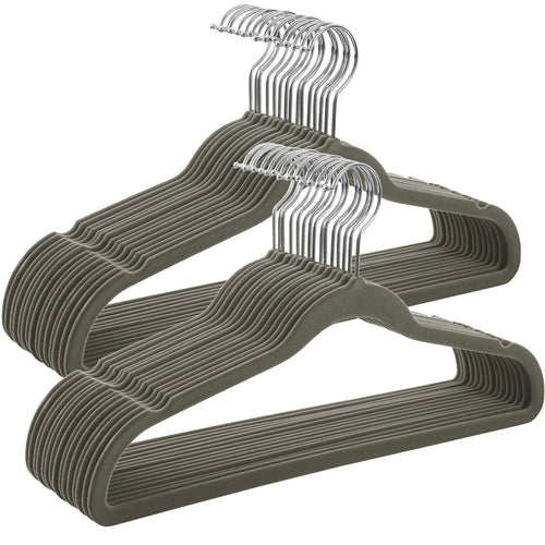 SONGMICS Kleiderbügel Samt, 20er Set, 42 cm breit, dünn, gut belastbar