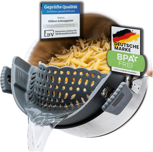 Silikon Klemmsieb für Topf und Pfanne