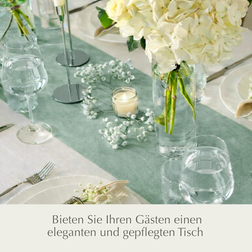 Twinzen Vlies Tischläufer 30 cm x 25 m Wiederverwendbar Eukalyptus