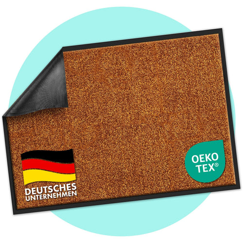 casa pura Schmutzfangmatte Rhine, Fußmatte, Türmatte für Eingangsbereich, Fußabtreter, Türvorleger, Sauberlaufmatte (40x60 cm, Grün)