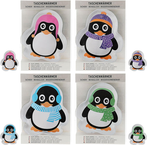 4er Set Taschenwärmer Pinguin (tolles Wichtelgeschenk) Handwärmer, Taschenheizkissen