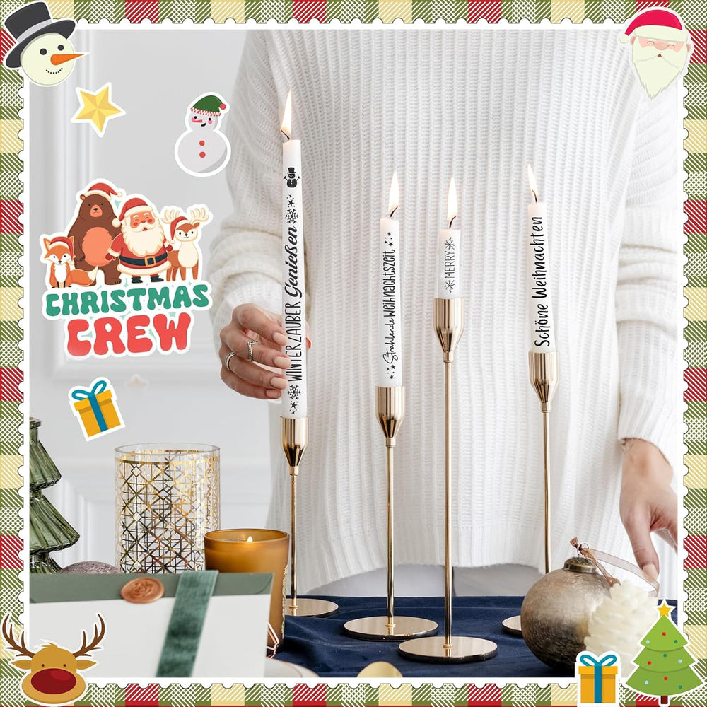 Kerzentattoos Weihnachten & Advent – Kerzen Sticker Set für DIY Deko