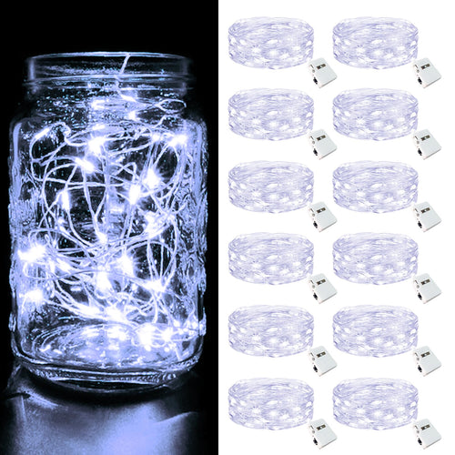 btfarm 12 Stück/3 Modi Lichterkette Batterie, 2M 20 LED Lichterkette Klein