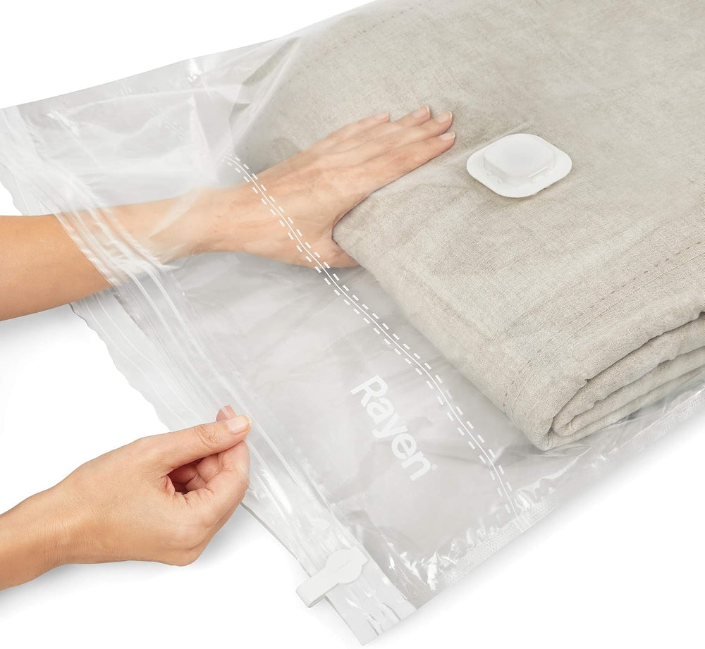 Rayen - Vakuumbeutel für Kleidung, Vakuumbeutel, XXL, 90 x 130, transparent