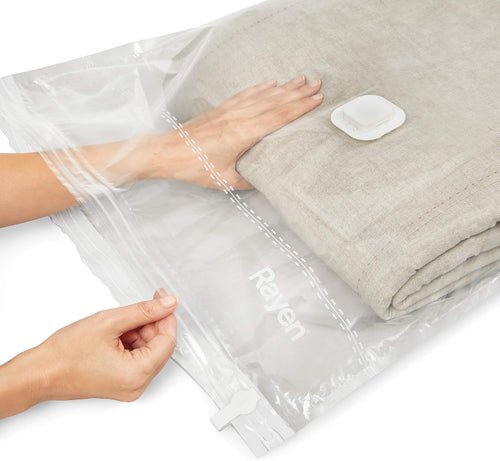 Rayen - Vakuumbeutel für Kleidung, Vakuumbeutel, XXL, 90 x 130, transparent
