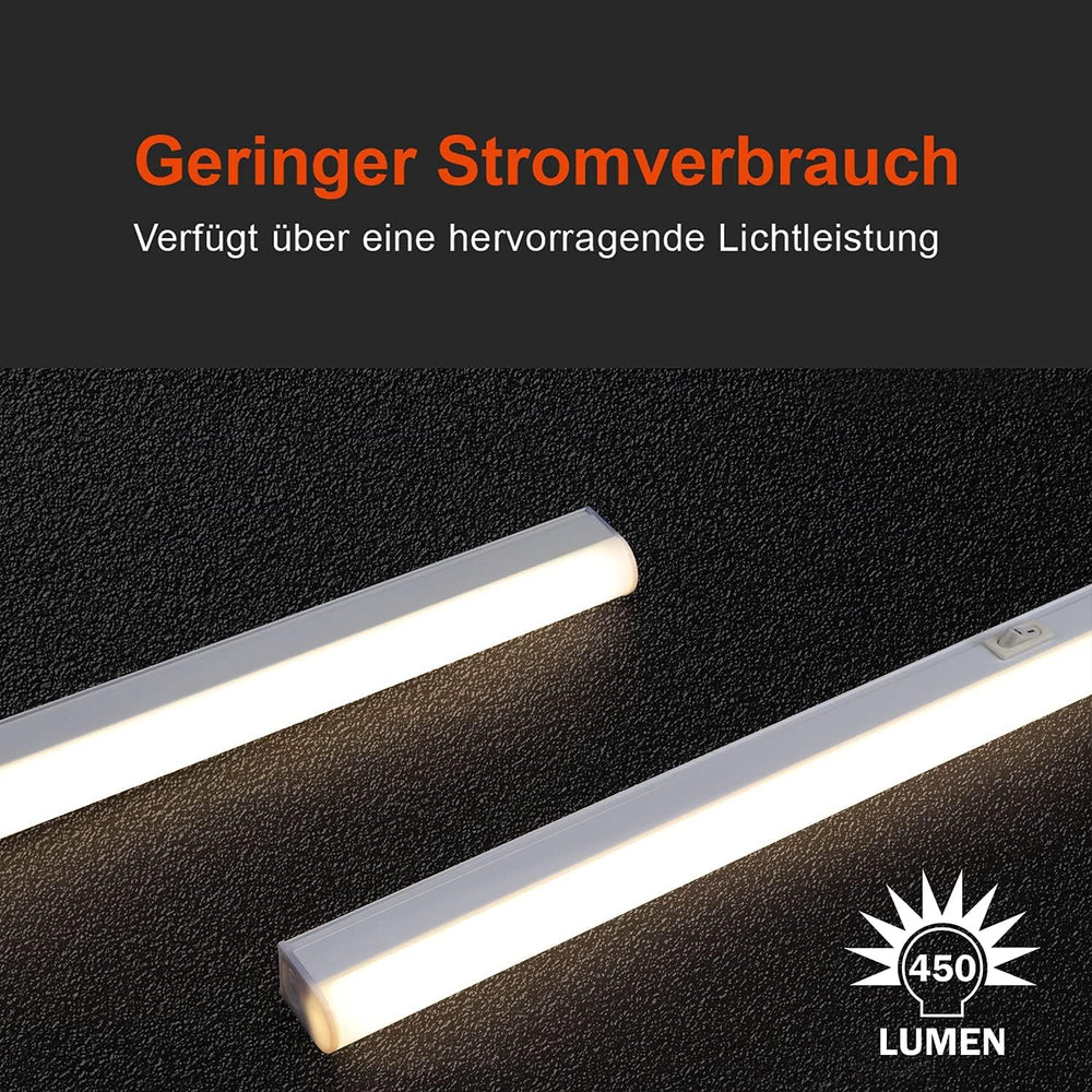 da LIGHT Led Unterbauleuchte Küche 5W 31,5cm 450lm 4000k Neutralweiß Unterbau Lichtleiste Küchenlampe Schrankbeleuchtung Superhell Weiß für Küche Schrank Erweiterbar durch Stecksystem