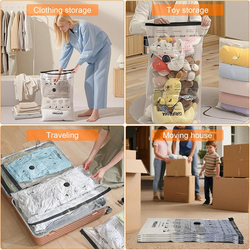 GRIFEMA GH83-4 Vakuumbeutel 6 Stück 60x40 cm für Kleidung