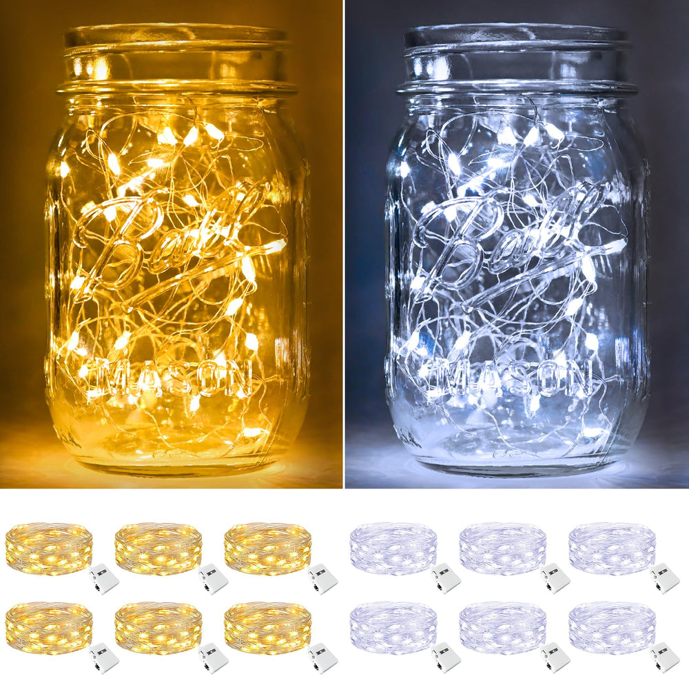 btfarm 12 Stück/3 Modi Lichterkette Batterie, 2M 20 LED Lichterkette Klein