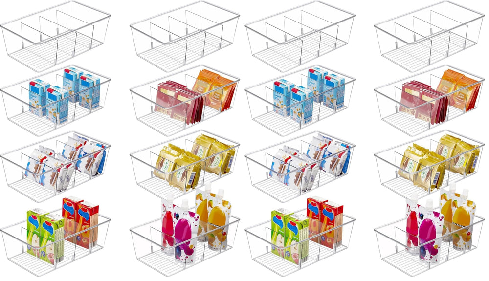 Vtopmart 4er Kühlschrank Organizer mit 4 Fächern