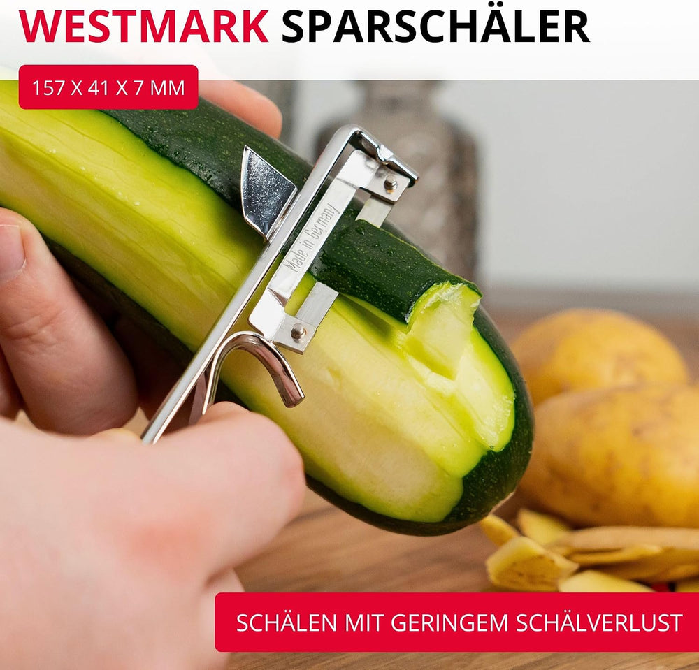 Westmark Sparschäler Famos – mit geschärftem Ausstecher, Made in Germany