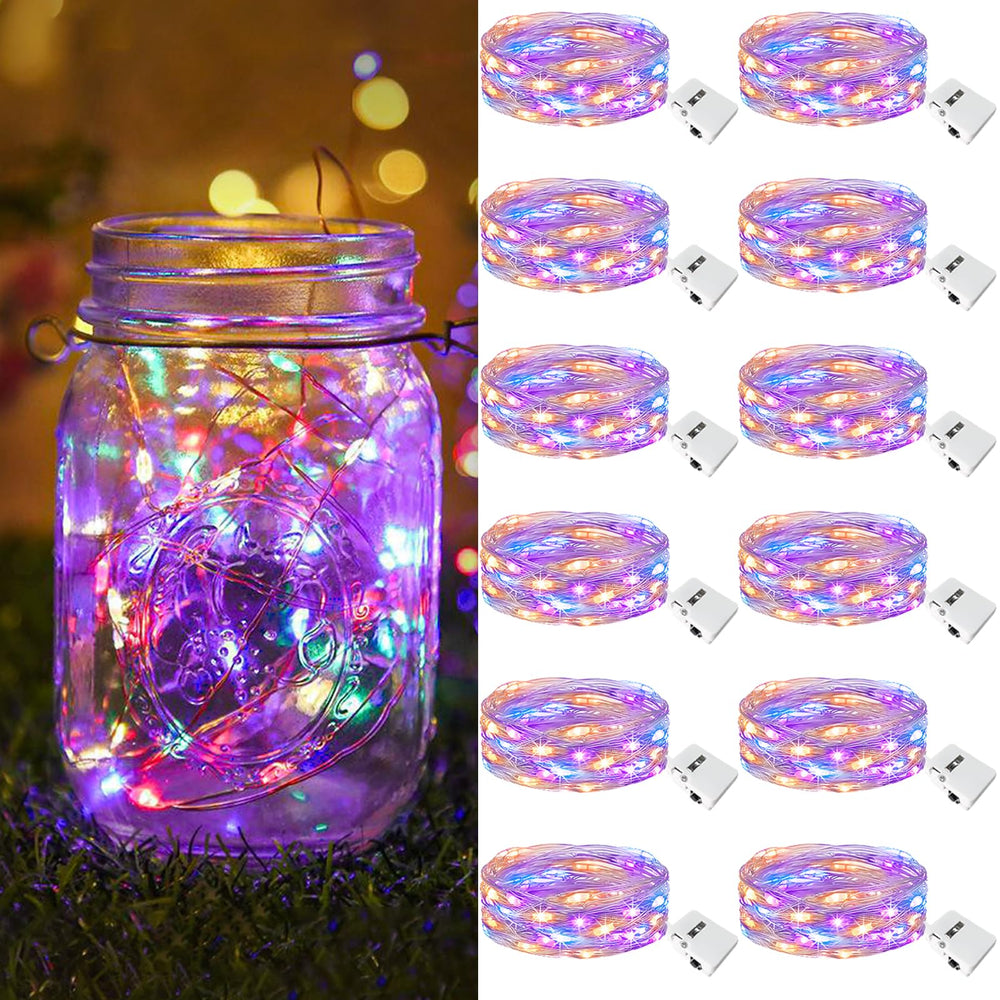 btfarm 12 Stück/3 Modi Lichterkette Batterie, 2M 20 LED Lichterkette Klein