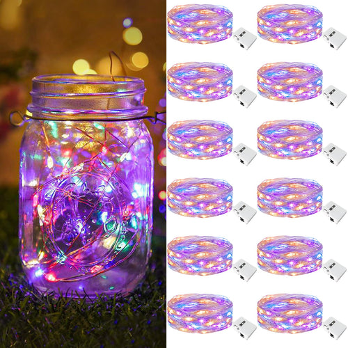 btfarm 12 Stück/3 Modi Lichterkette Batterie, 2M 20 LED Lichterkette Klein
