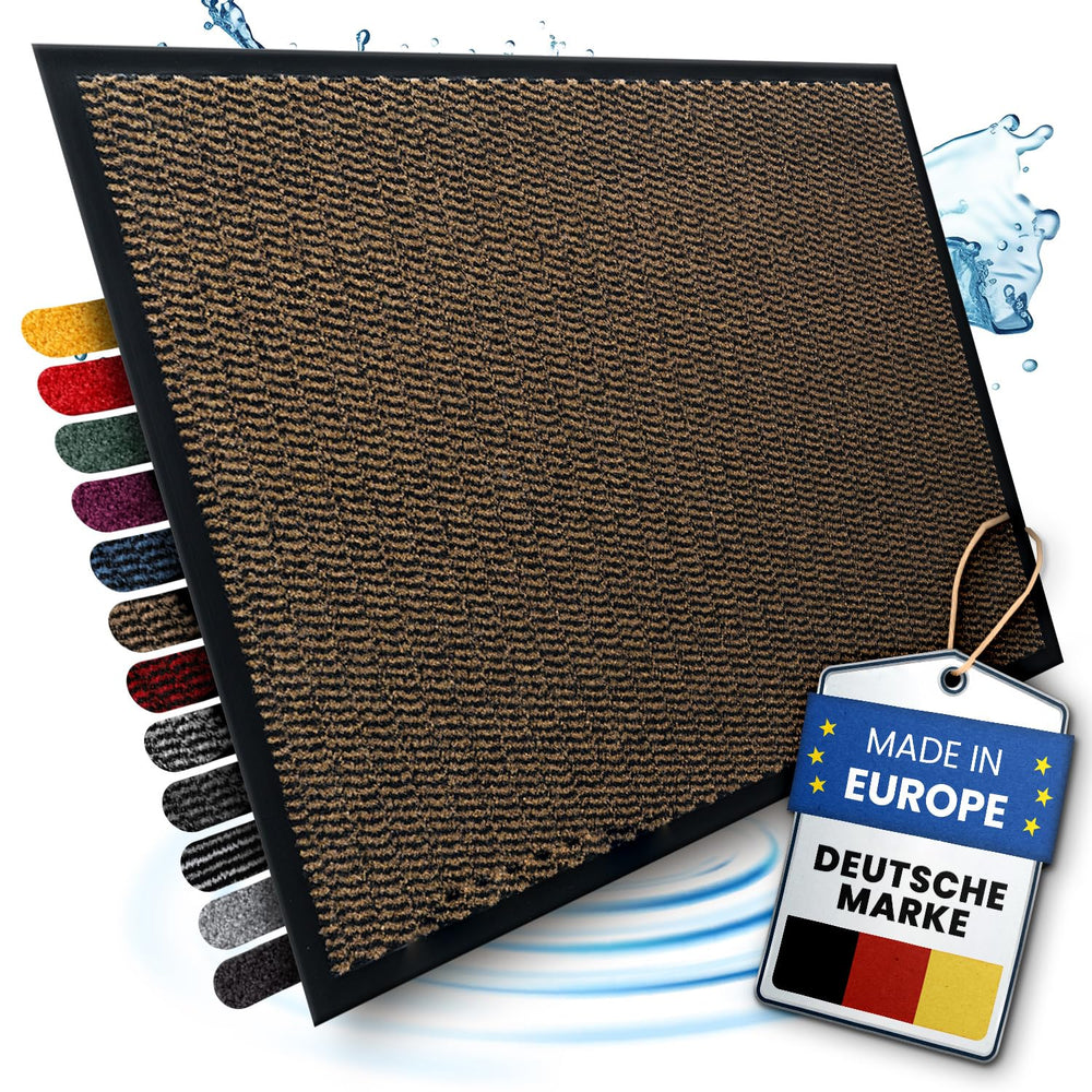Bodenständig® Saubere Schuhe Dank saugstarkem Stoff (robust) perfekte Größe Anthrazit in 40x60cm - Fußmatte innen, Fussmatte innen - Schmutzfangmatte für innen Türmatte