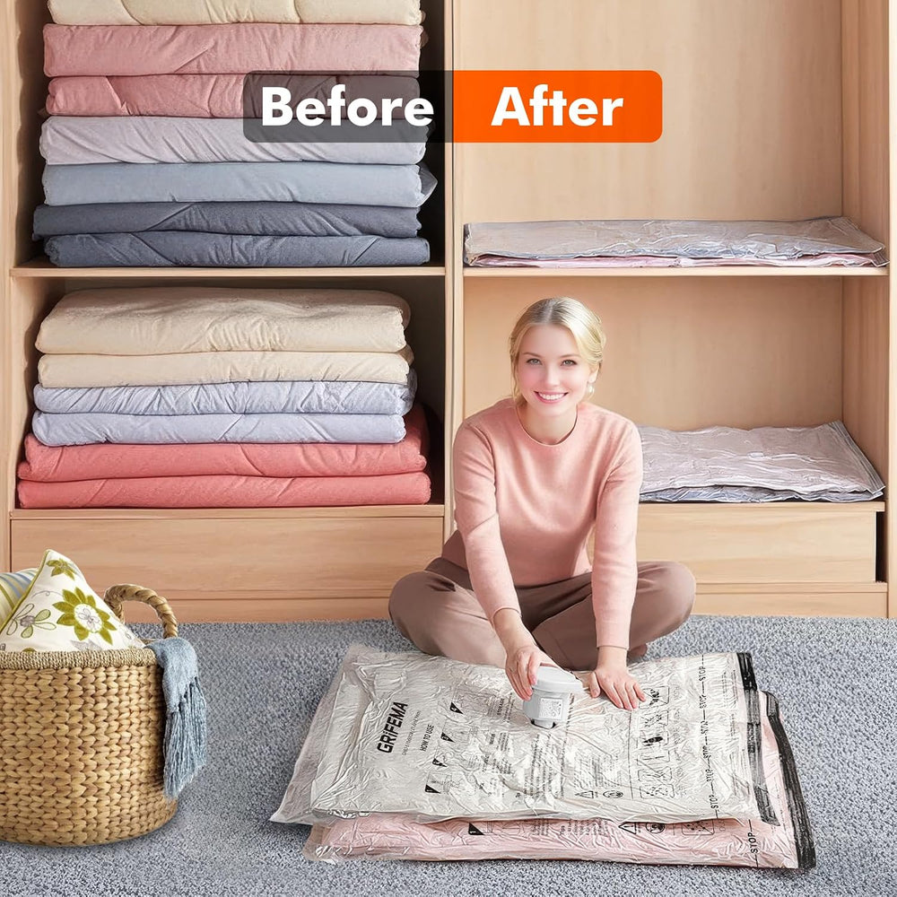 GRIFEMA GH83-4 Vakuumbeutel 6 Stück 60x40 cm für Kleidung
