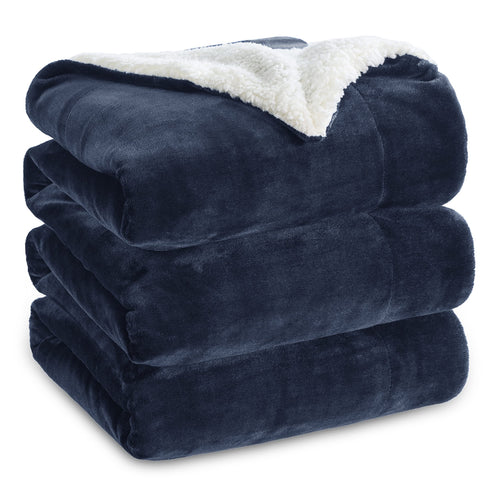 BEDSURE Sherpa Kuscheldecke Flauschig 150x200 - Sofadecke, Grau