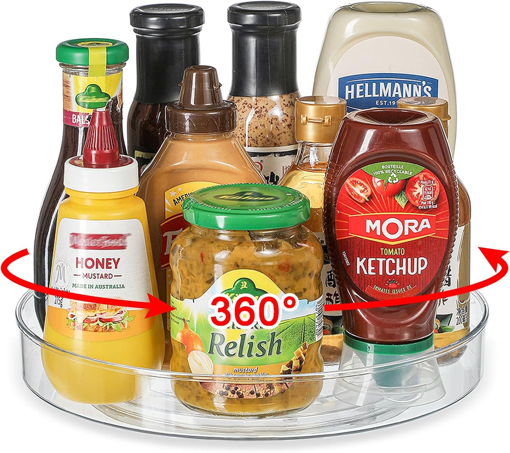 Famhap Drehteller Kühlschrank Organizer 22cm, 360° Drehbar