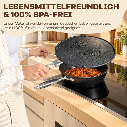 Netrox Spritzschutz Pfannen faltbar aus Silikon bis 30cm