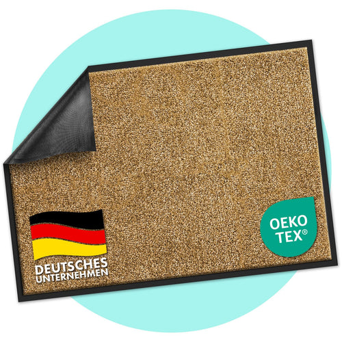casa pura Schmutzfangmatte Rhine, Fußmatte, Türmatte für Eingangsbereich, Fußabtreter, Türvorleger, Sauberlaufmatte (40x60 cm, Grün)