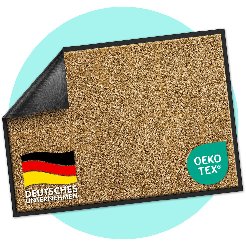 casa pura Schmutzfangmatte Rhine, Fußmatte, Türmatte für Eingangsbereich, Fußabtreter, Türvorleger, Sauberlaufmatte (40x60 cm, Grün)