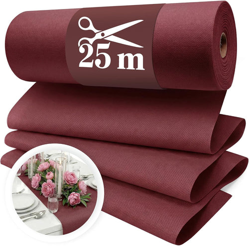 Tischläufer Vlies Bordeaux 30 cm x 25 m