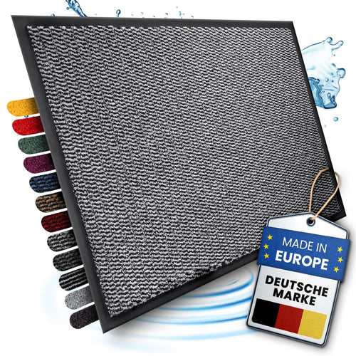 Bodenständig® Saubere Schuhe Dank saugstarkem Stoff (robust) perfekte Größe Anthrazit in 40x60cm - Fußmatte innen, Fussmatte innen - Schmutzfangmatte für innen Türmatte