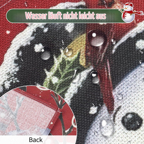 6 Stück Platzset Weihnachten Abwaschbar, Tischset Weihnachten Leinen
