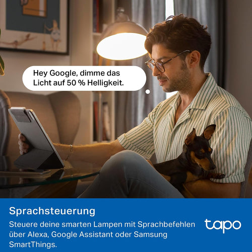 Tapo L430C Smarte WLAN Glühbirne E14, 470 Lumen, 16 Mio. Farben, dimmbar, Zeitplan & Timer, Energieüberwachung, Kompatibel mit Alexa, Google Assistant und Samsung SmartThings
