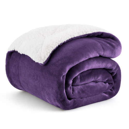 BEDSURE Sherpa Kuscheldecke Flauschig 150x200 - Sofadecke, Grau