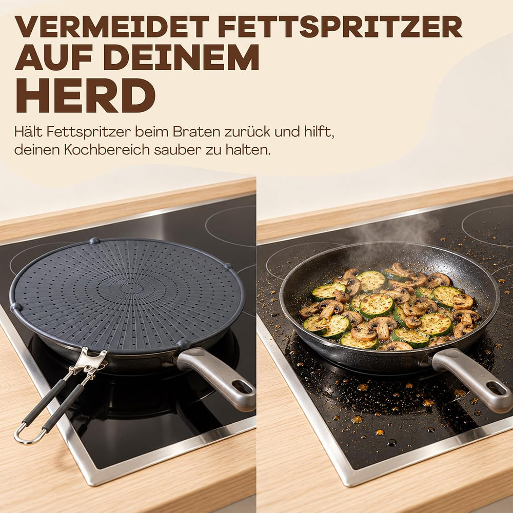 Netrox Spritzschutz Pfannen faltbar aus Silikon bis 30cm