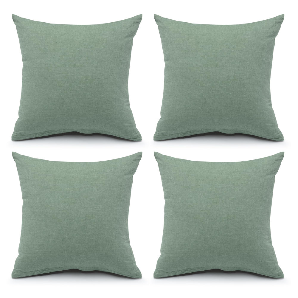 ATsense 2er Set Kissenbezug 40x40 cm - Gewaschene Baumwolle, Dunkelgrau Kopfkissenbezug mit Reißverschluss, Oeko-TEX Zertifiziert Weich, Nicht Lleicht Verformbar