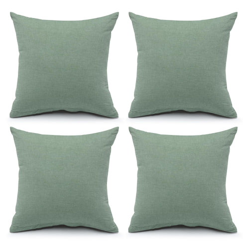 ATsense 2er Set Kissenbezug 40x40 cm - Gewaschene Baumwolle, Dunkelgrau Kopfkissenbezug mit Reißverschluss, Oeko-TEX Zertifiziert Weich, Nicht Lleicht Verformbar