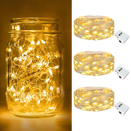 btfarm 12 Stück/3 Modi Lichterkette Batterie, 2M 20 LED Lichterkette Klein