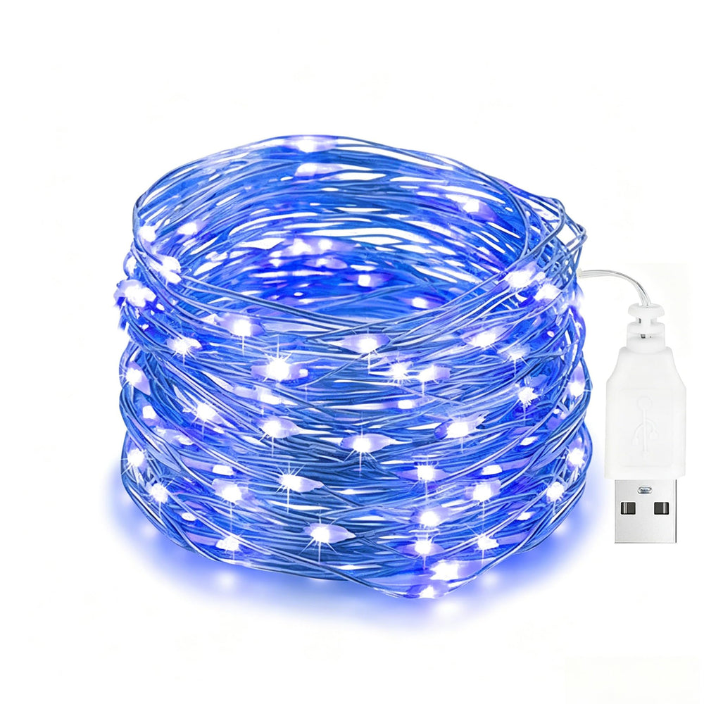 LED Lichterkette USB, 10M 100LED Kupferdraht Lichterkette Innen, Warmweiß