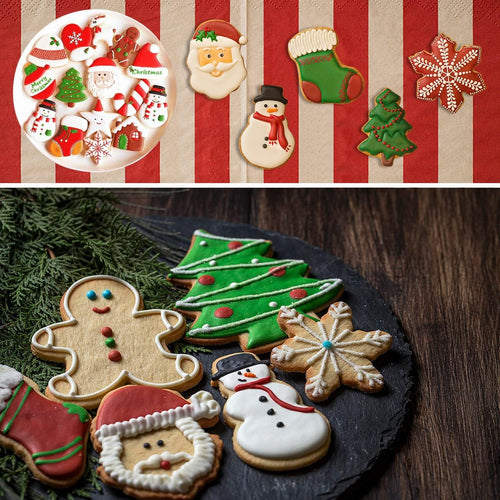 20TLG Ausstechformen Weihnachten Plätzchen Ausstecher Keksausstecher Backen