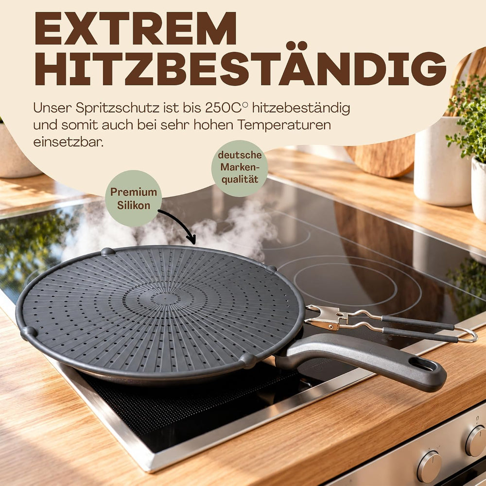 Netrox Spritzschutz Pfannen faltbar aus Silikon bis 30cm