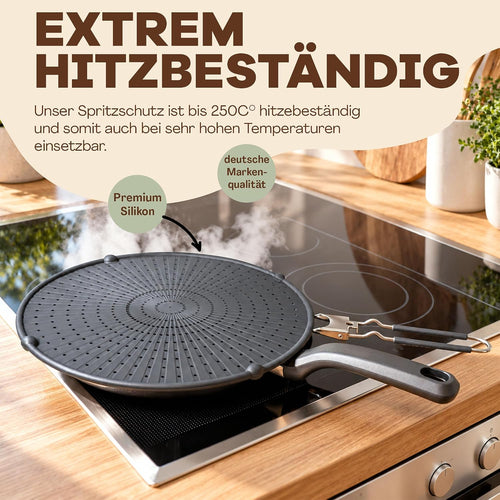 Netrox Spritzschutz Pfannen faltbar aus Silikon bis 30cm