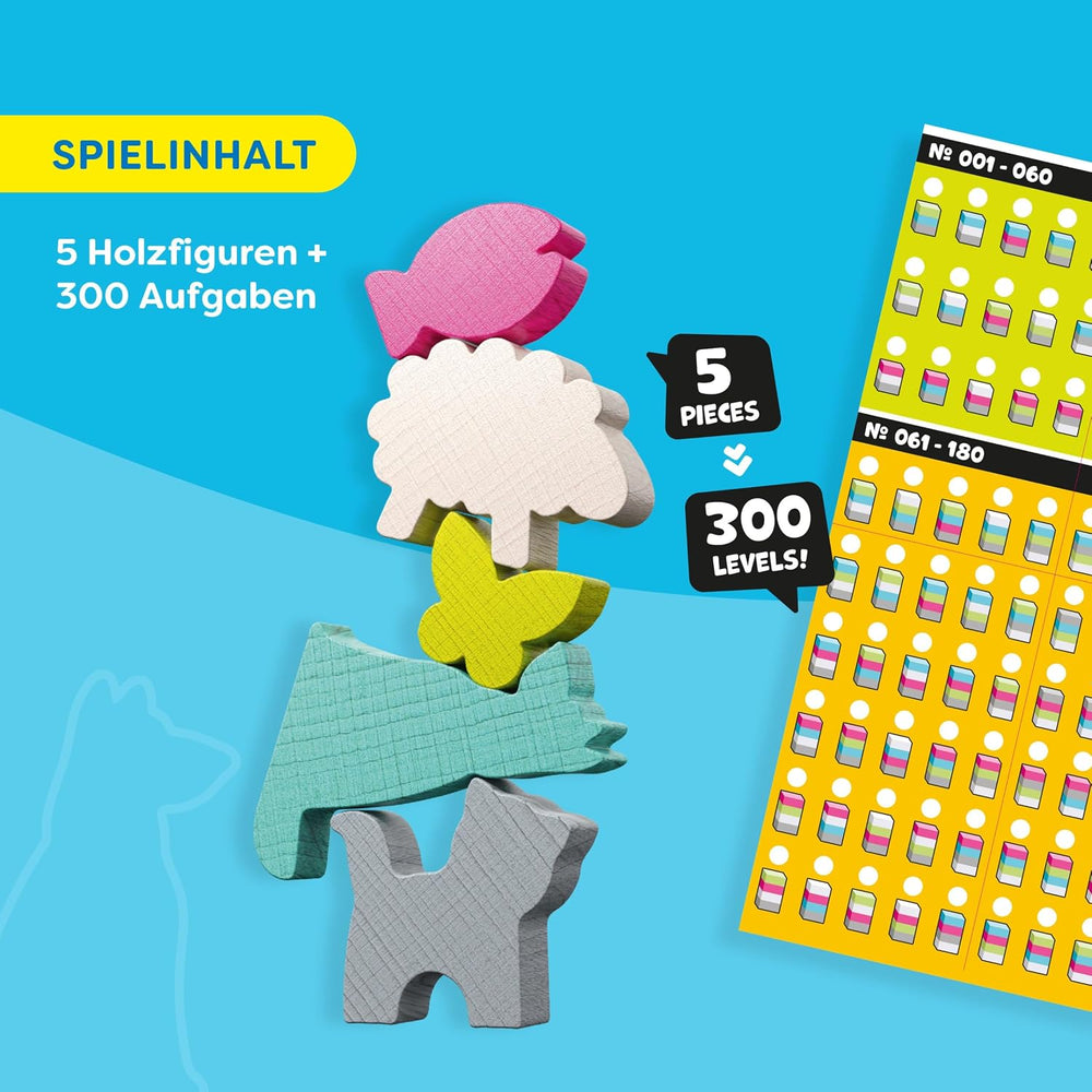HABA Stacking Challenge Animals - Geschicklichkeitsspiel & Stapelspiel ab 6