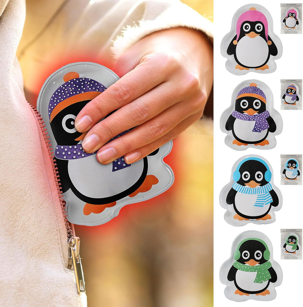 4er Set Taschenwärmer Pinguin (tolles Wichtelgeschenk) Handwärmer, Taschenheizkissen