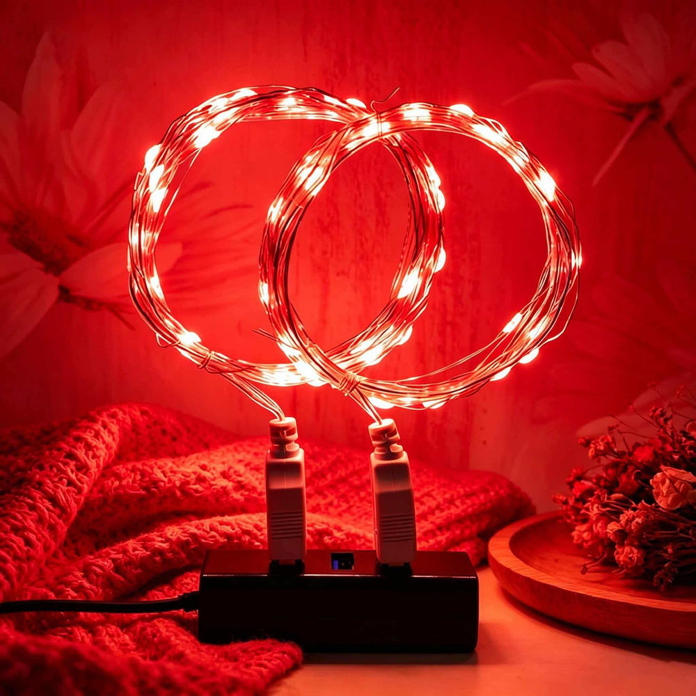 2 Stück LED Lichterkette, 30LED 3M / 10Ft USB lichterkette außen/innen Wasserdichte für Schlafzimmer, Hof, Hochzeit, Weihnachten, DIY etc (Warmweiß)