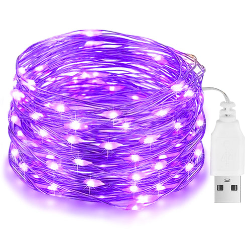 LED Lichterkette USB, 10M 100LED Kupferdraht Lichterkette Innen, Warmweiß