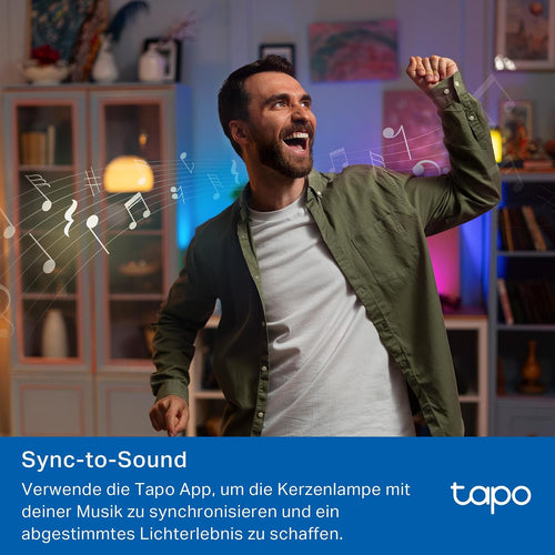 Tapo L430C Smarte WLAN Glühbirne E14, 470 Lumen, 16 Mio. Farben, dimmbar, Zeitplan & Timer, Energieüberwachung, Kompatibel mit Alexa, Google Assistant und Samsung SmartThings