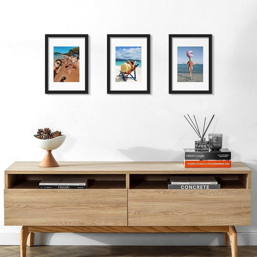upsimples 3 Pack Bilderrahmen A4, Bilderrahmen Kinderzeichnungen A4，Picture Frame Schwarz für Fotos, Bilder, Poster