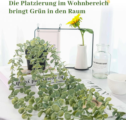 BTSD-home Hängepflanze Künstlich Kunstpflanze mit Topf Für Home Wand Deko