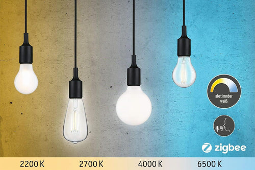 Paulmann 50391 LED Lampe Birne Smart Home Zigbee Filament E27 230V 470lm 4,7W Matt dimmbar Tunable White Leuchtmittel 2200-6500 K