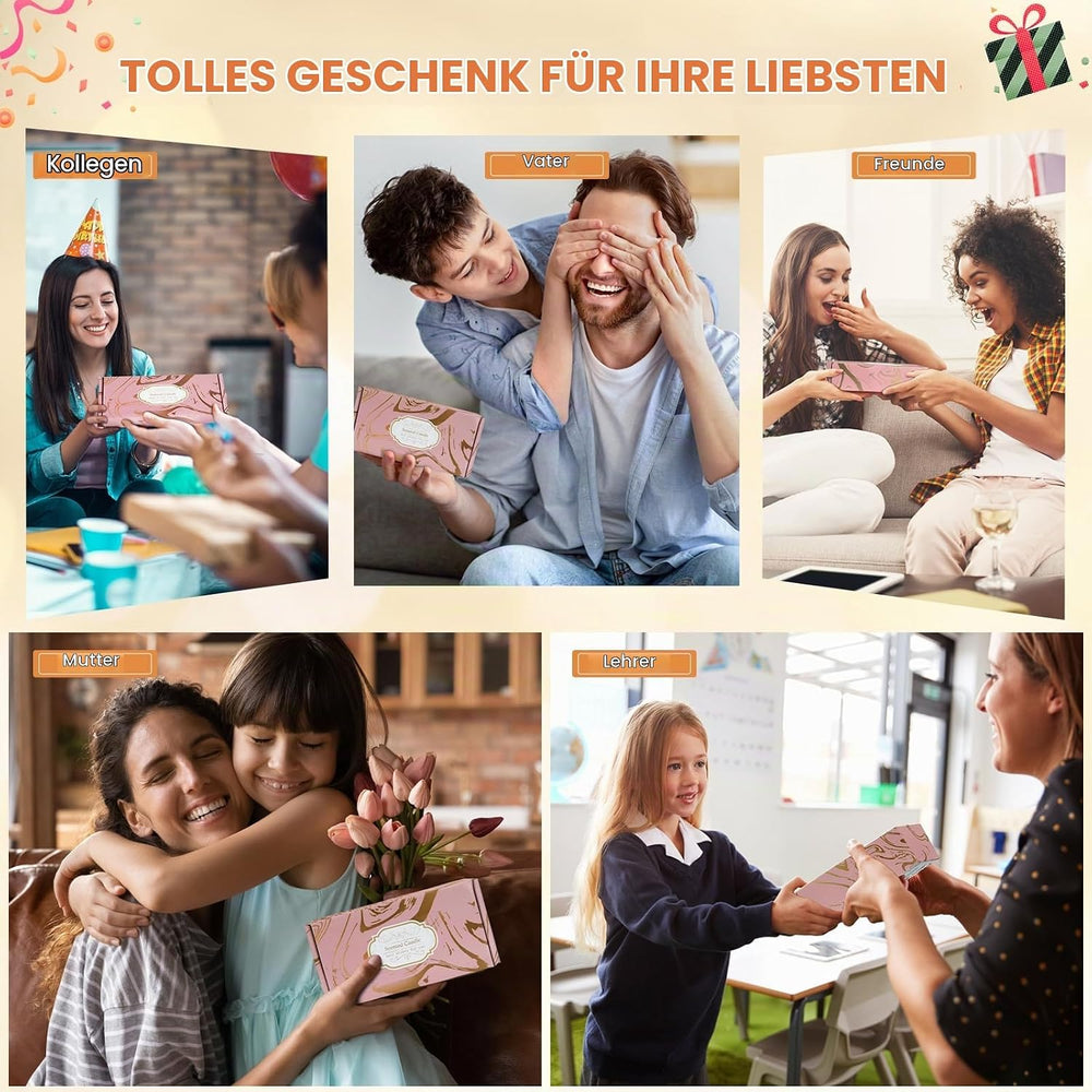 Duftkerzen Geschenkset, 2 Stück Natürliches SojaWachs Aromatherapie Kerzensets, Duftkerze Weihnachten Geschenkset für Frauen, Kleine Geschenk für MuttertagWeihnachten, Geburtstag, Valentinstag